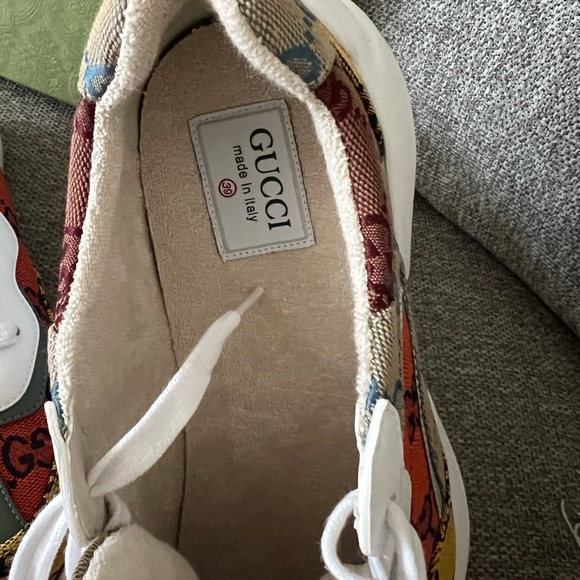 NIB Gucci Rhyton Multicolor Sneakers size 39 - Picture 11 of 12